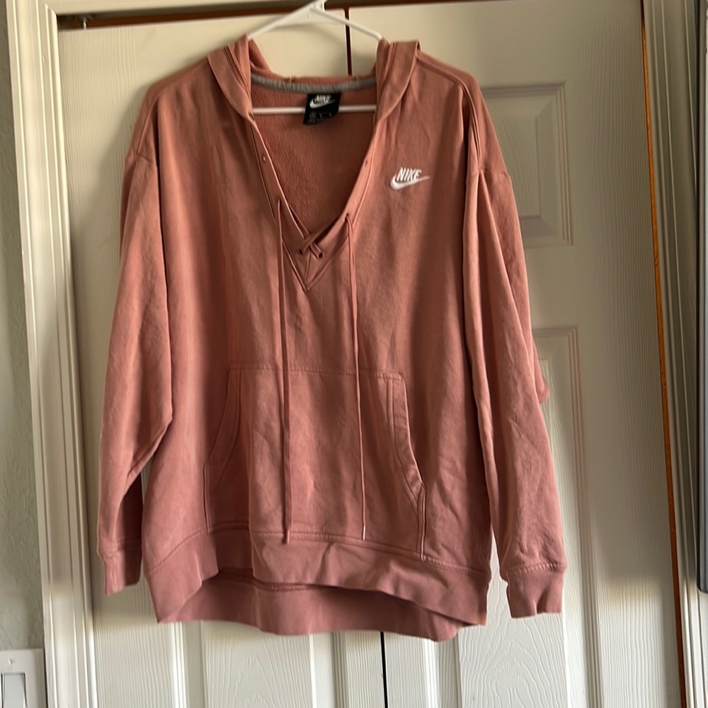 Pink Nike hoodie